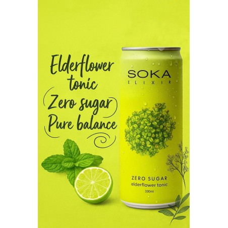 SOKA ELIXIR ELDERFLOWER TONIC 24 X 0.33L -  | Pravalia cu licori.